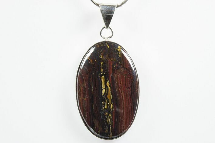 Beautiful Tiger Iron Pendant - Billion Years Old #346223